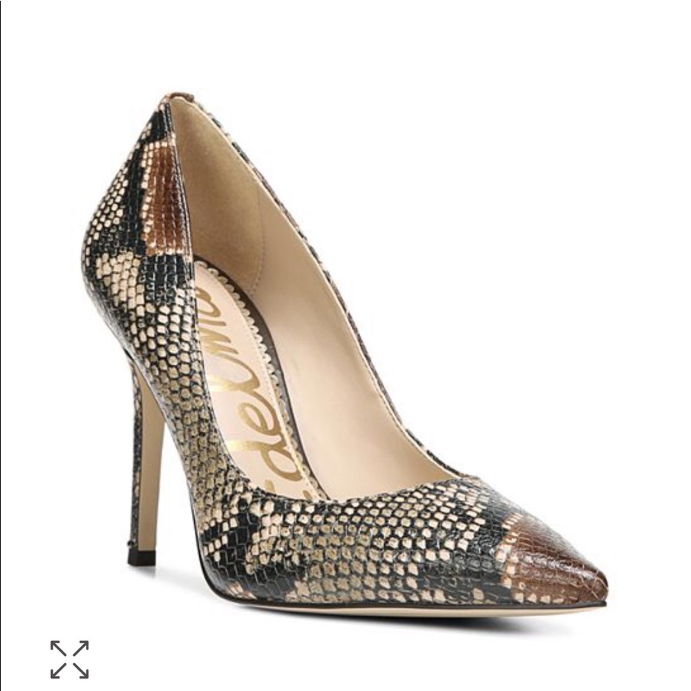 Sam Edelman Hazel Pump in Brown Snake, Size 9